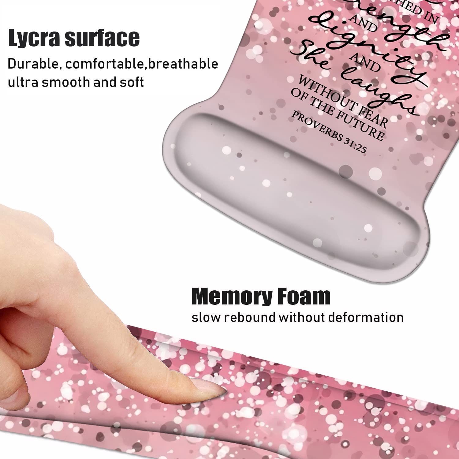 Keyboard Wrist Rest and Mouse Wrist Rest Pad Set with Coasters, Ergonomic Support, Non-Slip PU