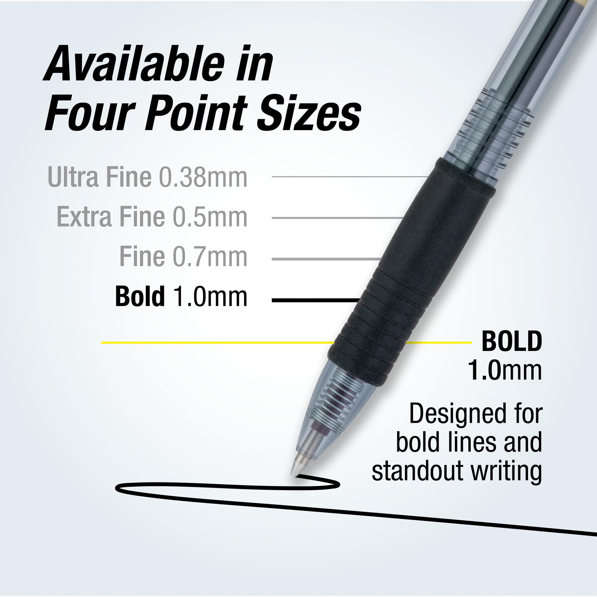 PILOT G2 Premium Gel Pens, Bold Point 1.0mm, Black Ink, 8-Pack
