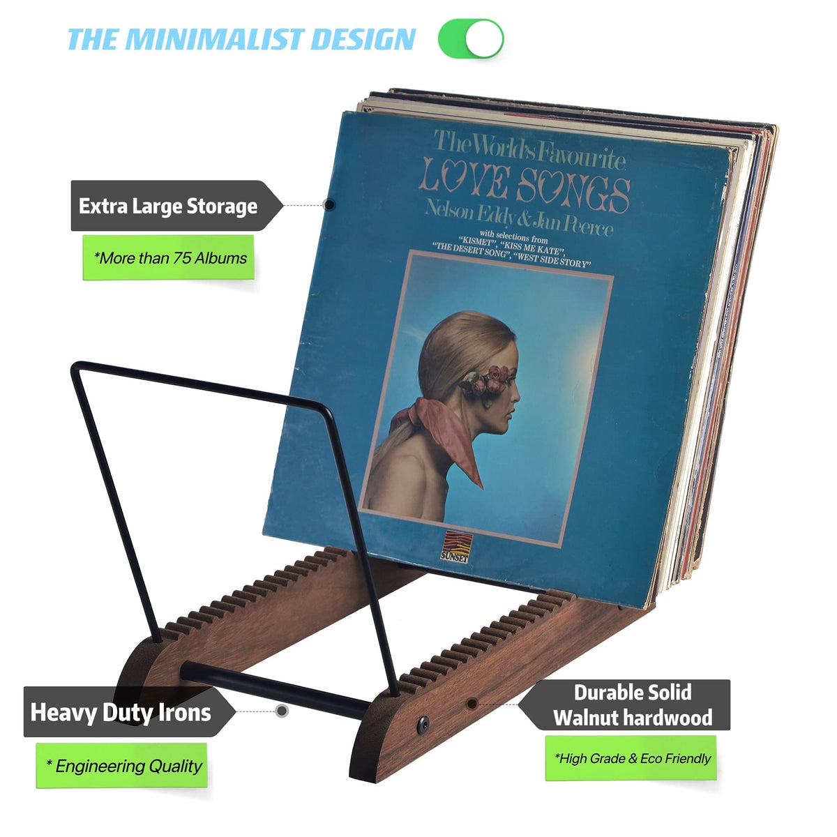 Extra-Large Vinyl Record Holder Storage, Multi-Functional Storage & Display