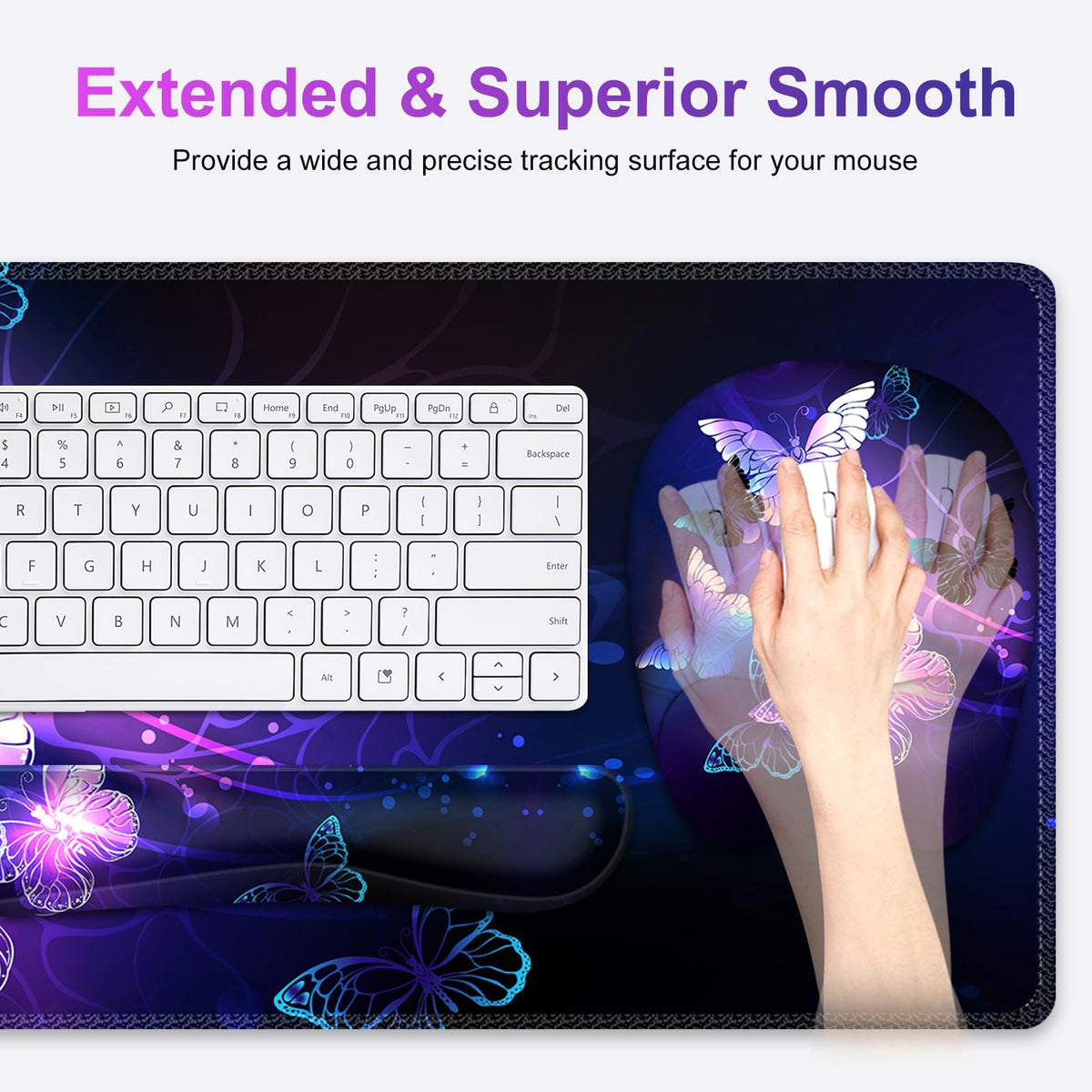 NXZGO Large Mouse Pad with Wrist Support 4in1 Set, XXL Game Mousepad + Keyboard Wrist Rest+Mouse