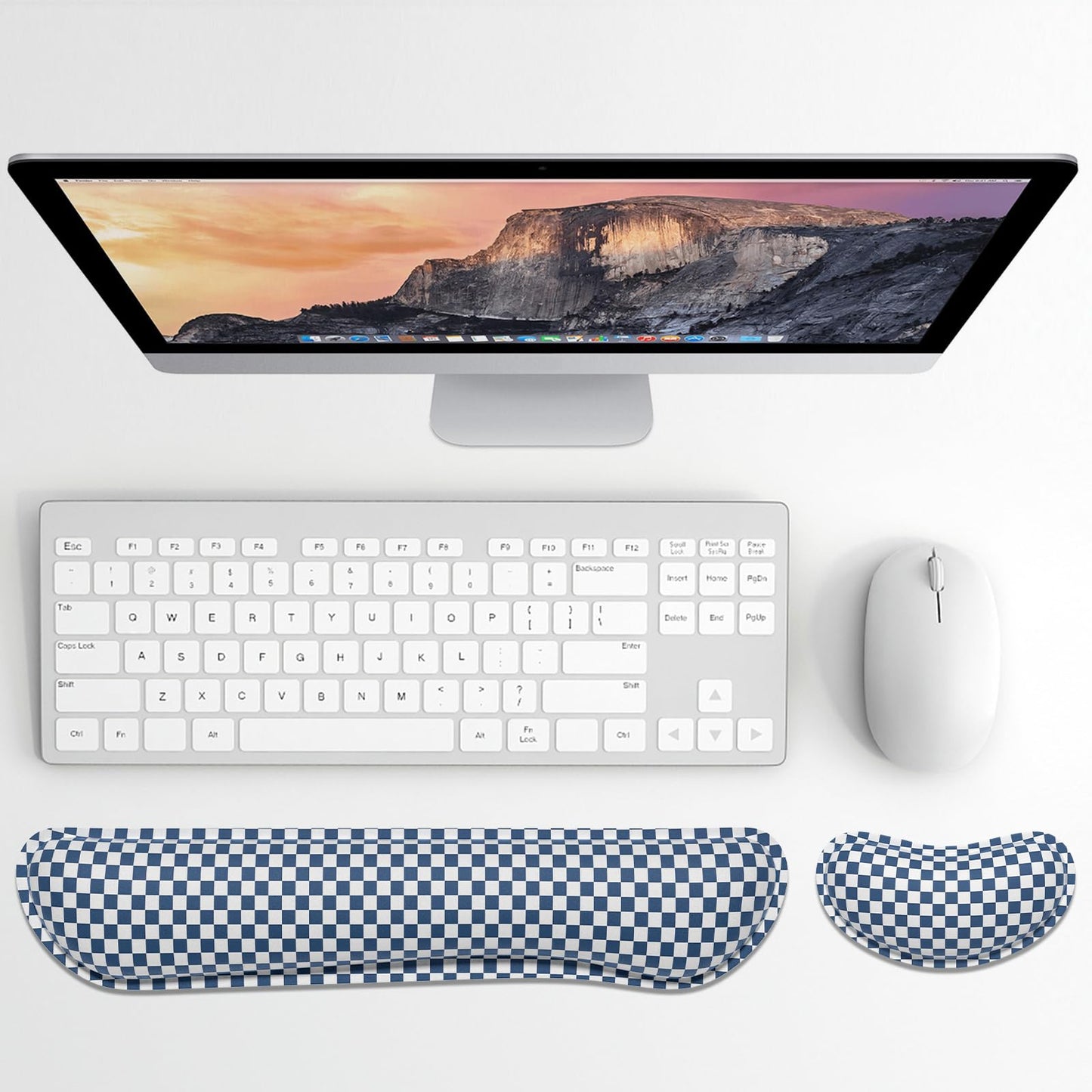 Dapesuom Enlarge Keyboard Wrist Rest, Memory Foam Wrist Cushion for Support, Cute Typing Pain