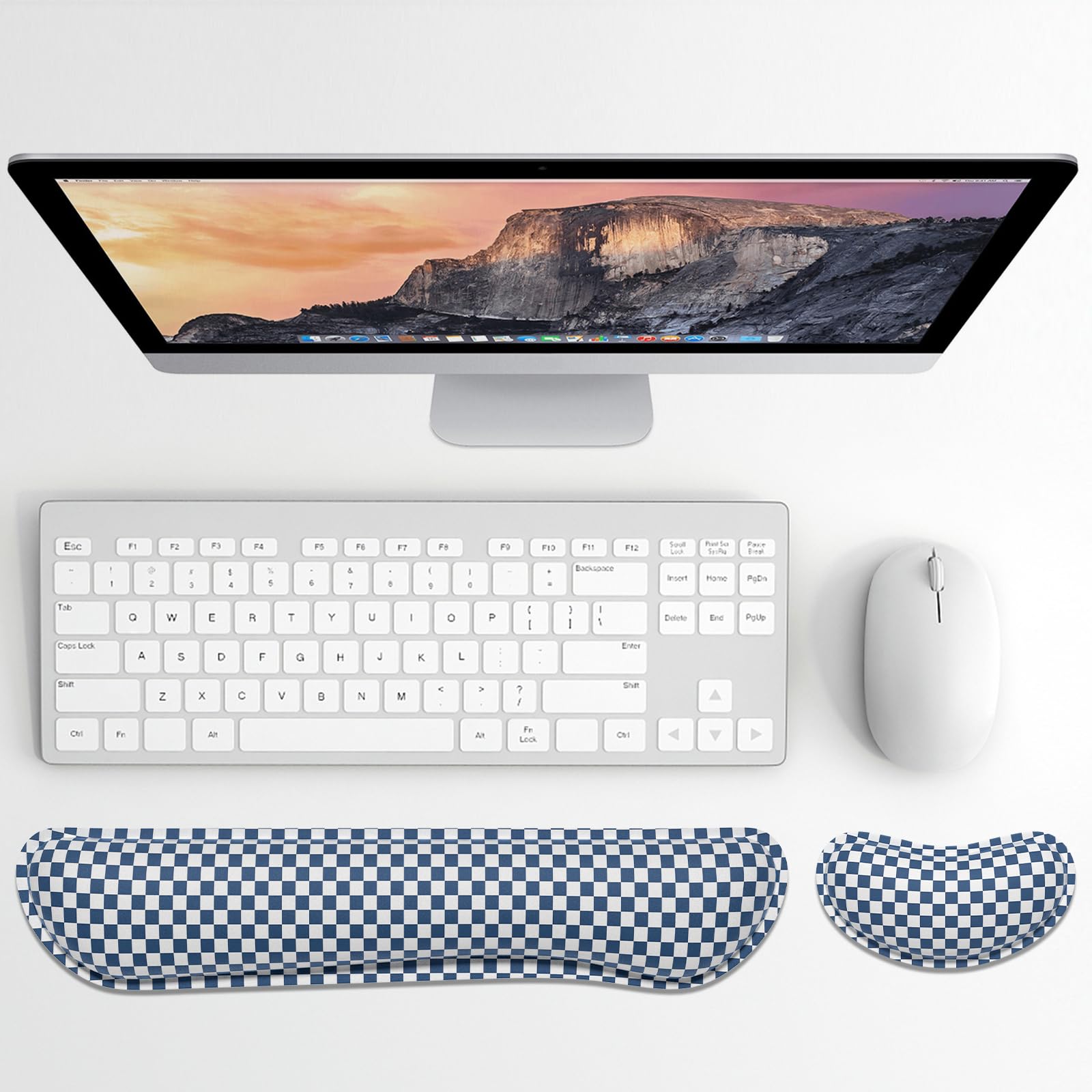Dapesuom Enlarge Keyboard Wrist Rest, Memory Foam Wrist Cushion for Support, Cute Typing Pain
