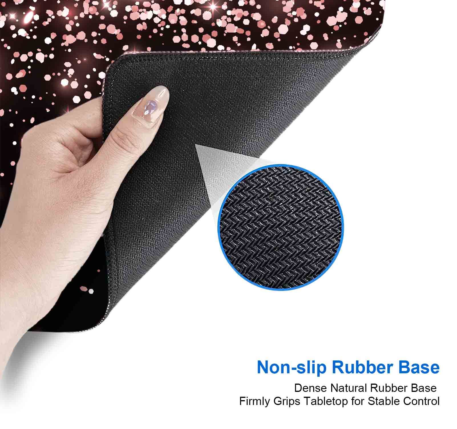 IMAYONDIA Gaming Mouse Pad, Large Non-Slip Rubber Base Mousepad with Stitched Edges, Keyboard Mouse