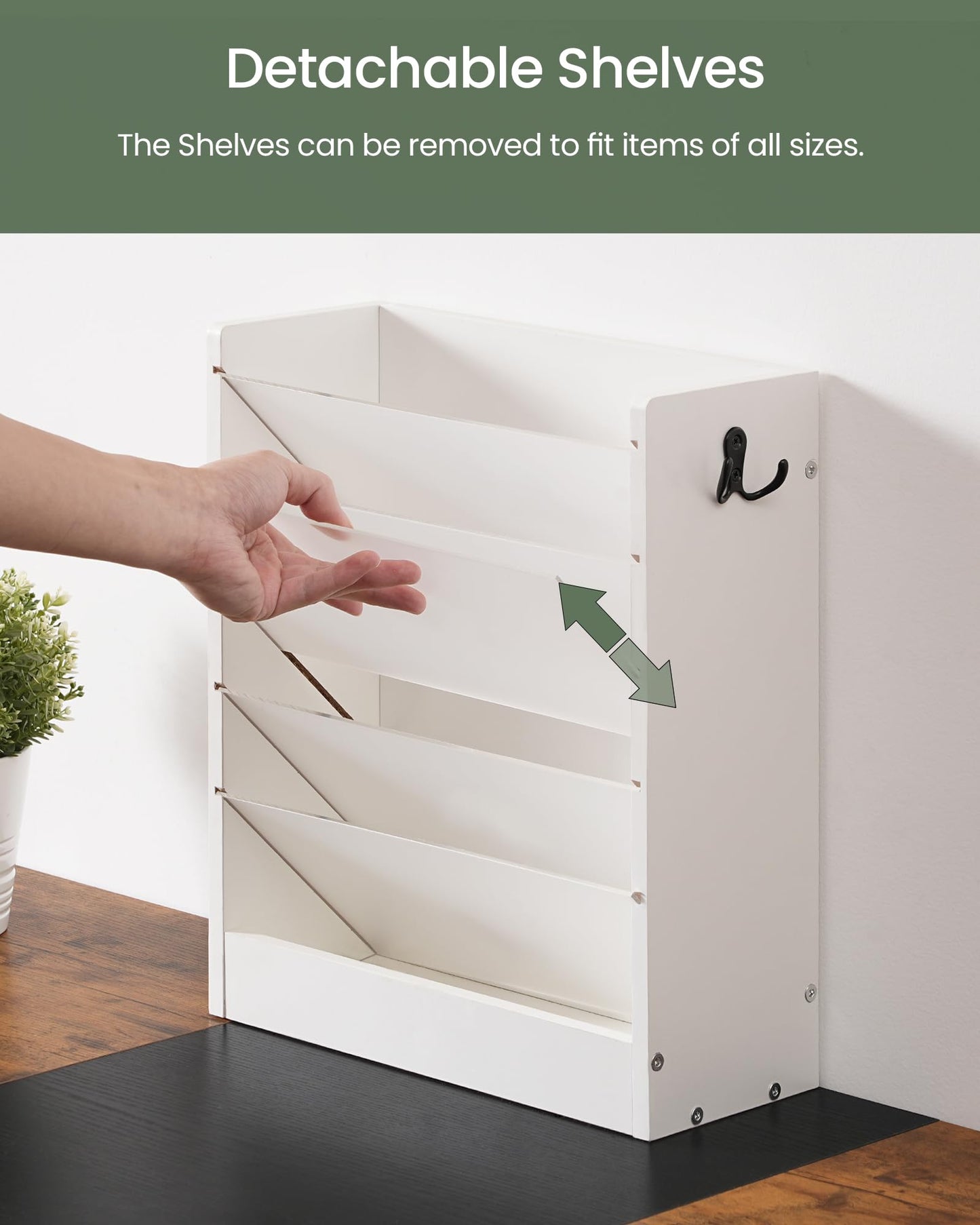 CHOEZON Wall File Holder, 6-Tier File Organizer, Office Supplies Storage Rack, Versatile Desktop