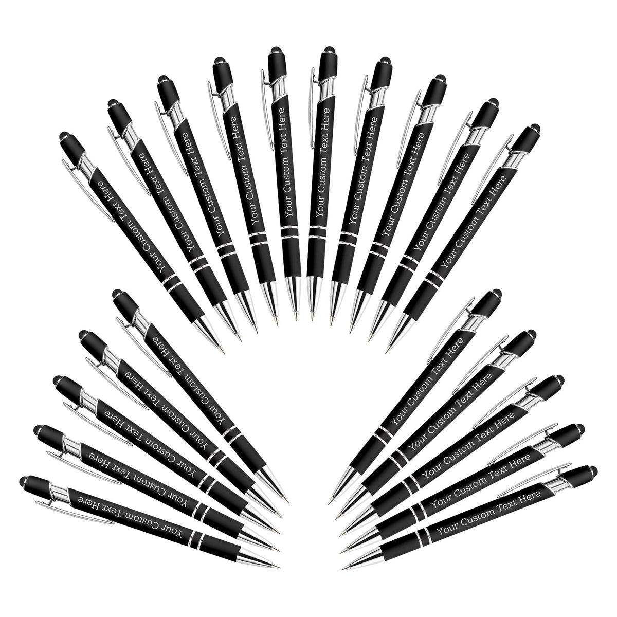 Personalized Custom Pens Bulk Free Engraving with Name Message Customized Ballpoint Pens Stylus for