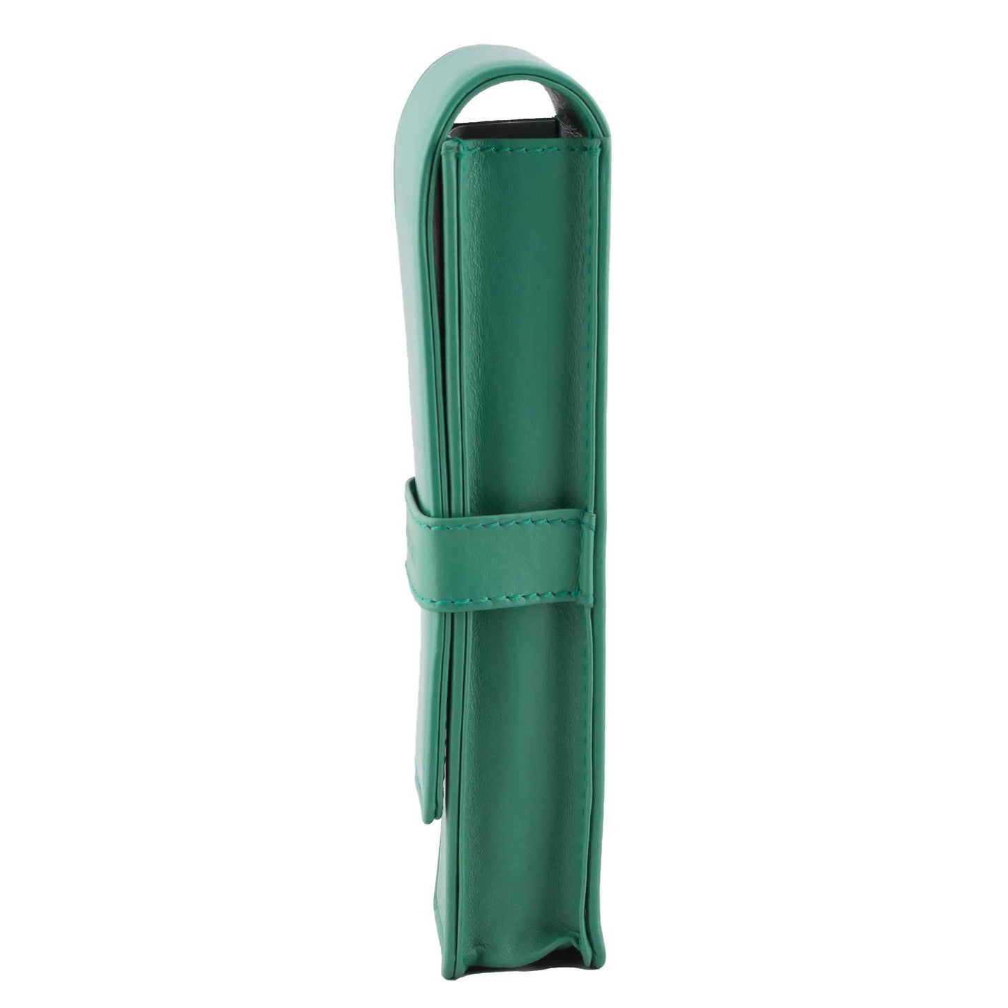 DiLoro Leather Double Pen Case Pencil Pouch Holder for Two Fountain Ballpoint Rollerball Pens and