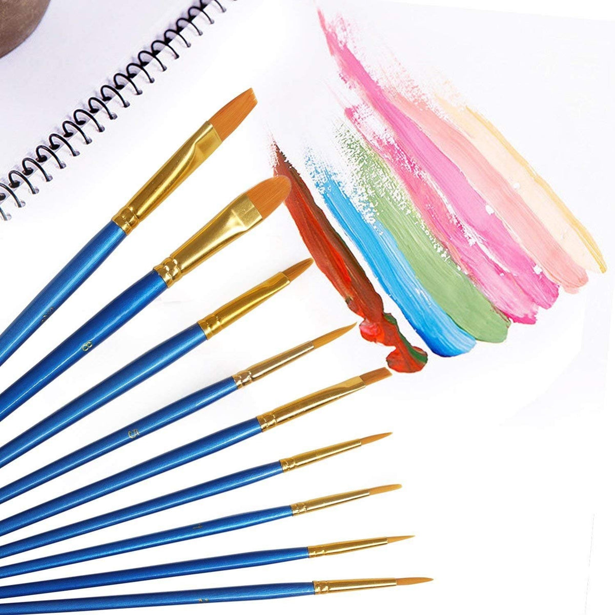 AROIC Painting Brush Set, 30 Packs/300 Pieces, Nylon Brush Head