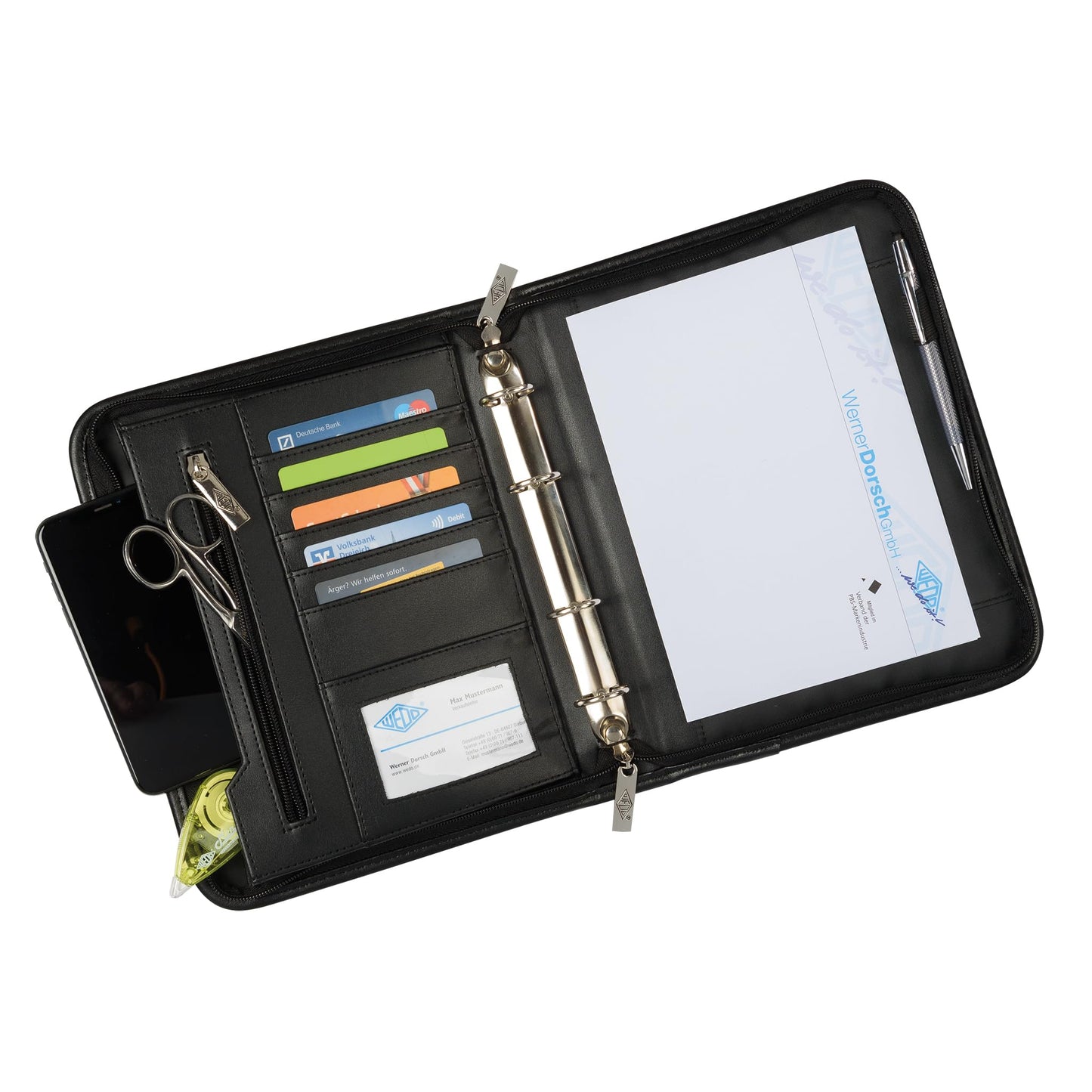Wedo 58 5101 Elegance A5 Executive Conference Folder - Black