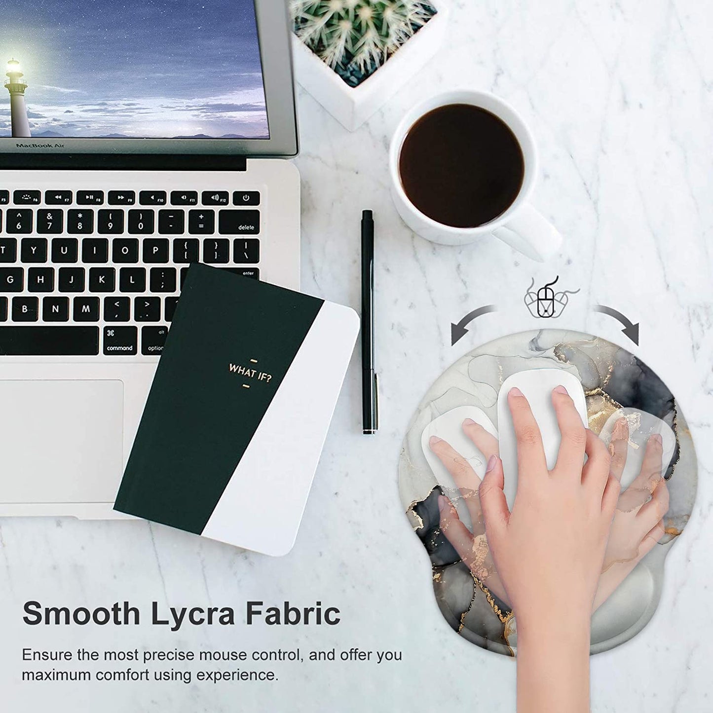 Lateefah Ergonomic Mouse Pad with Wrist Rest and Keyboard Wrist Rest Set