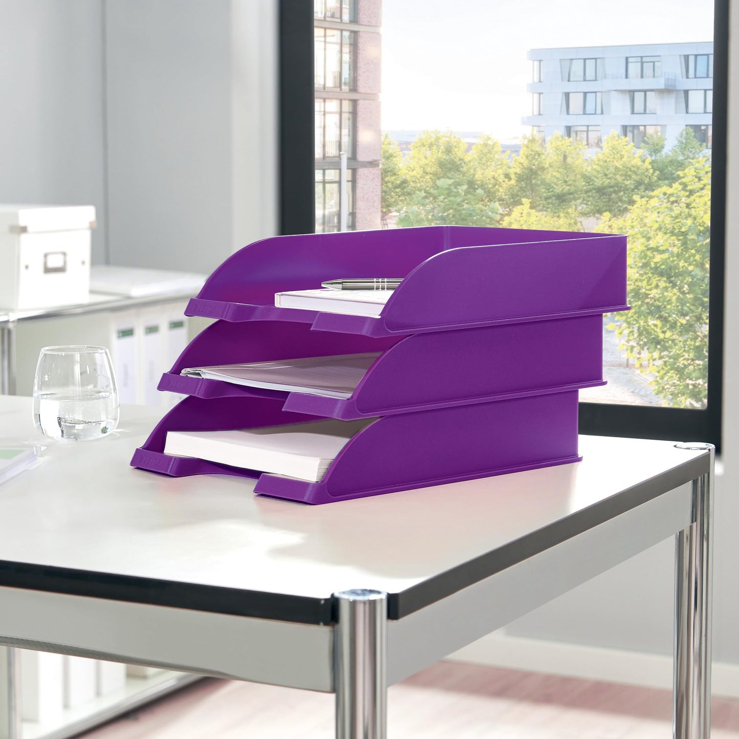 Leitz A4 Letter Tray, Purple, Wow Range, 52263062
