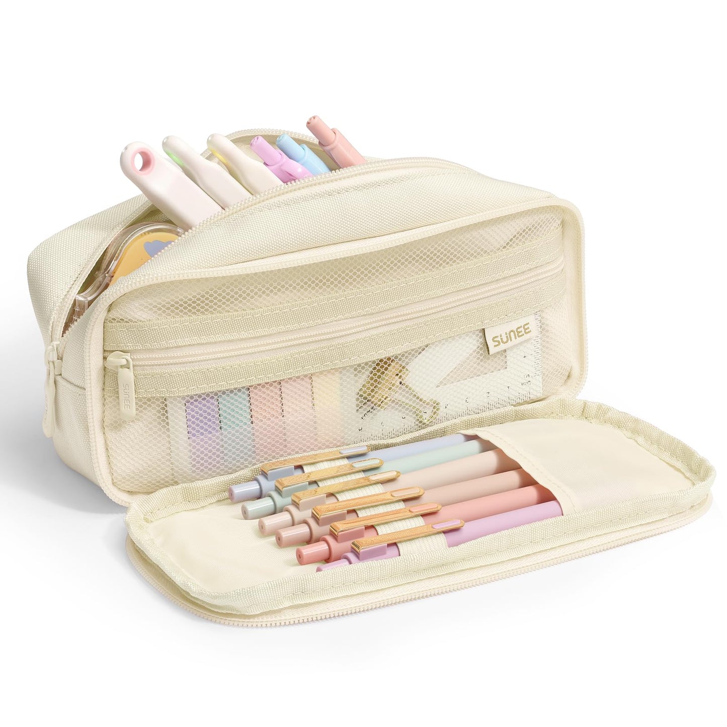 SUNEE Pencil Case, Large Capacity Pencil Pouch, Aesthetic Big Pen Bag 900D Oxford Pen Box for