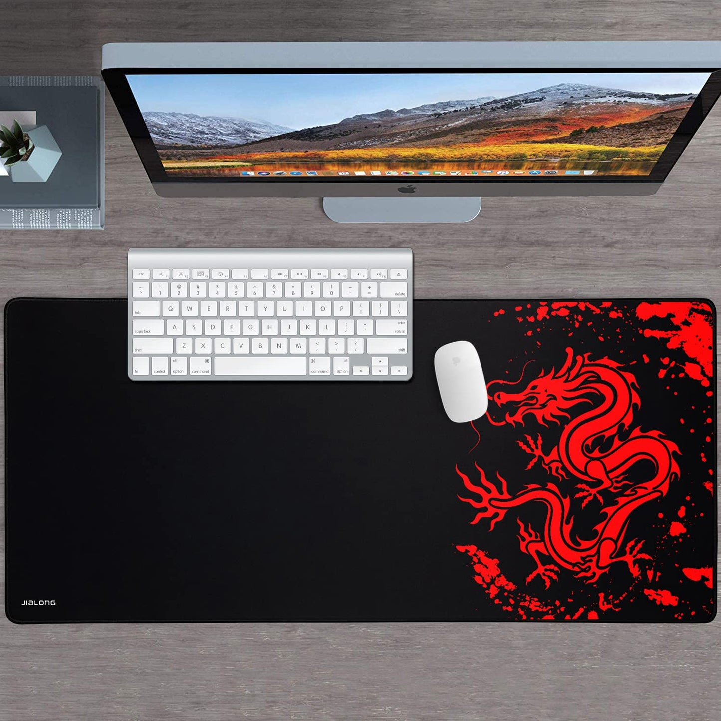 JIALONG Gaming Mouse Pad Large Size 35.4x15.7 inches Extended Desk Mousepad with Personalized
