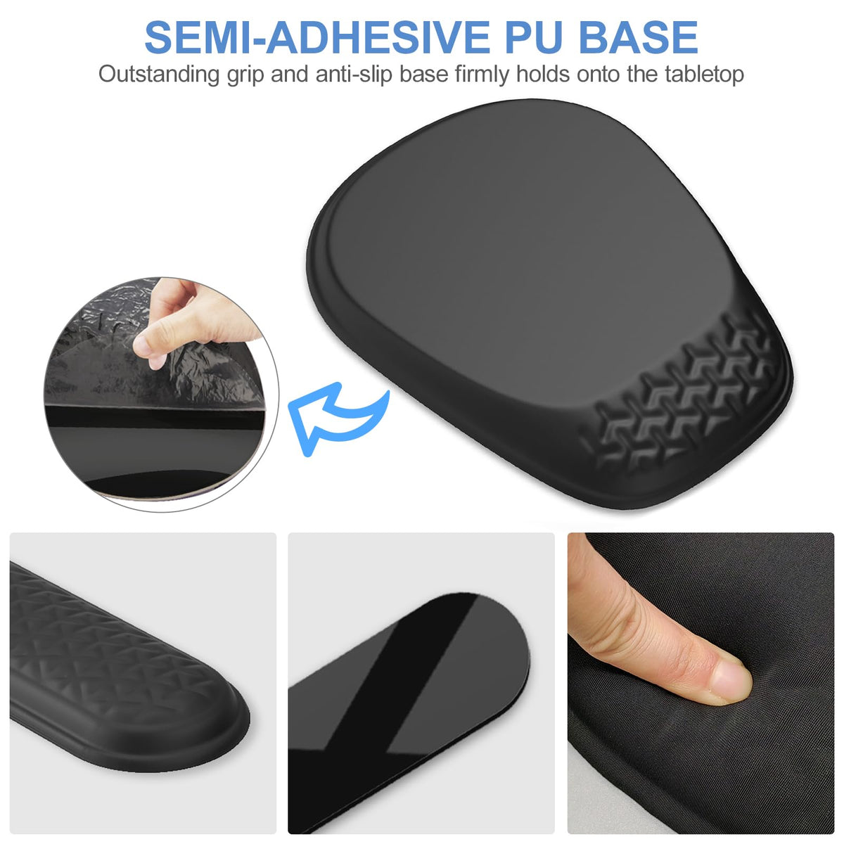 Laokiiy Ergonomic Mouse Pad with Wrist Rest, Memory Foam Support for Office