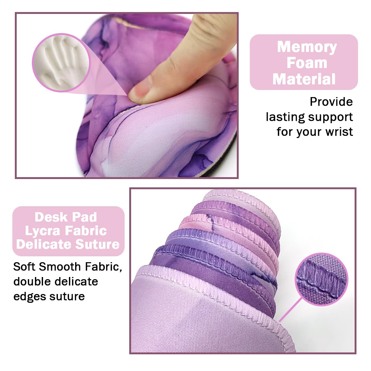 Large Keyboard Mouse Pad Set, Extended Mouse Pad+Keyboard Wrist Rest Support, Memory Foam Ergonomic