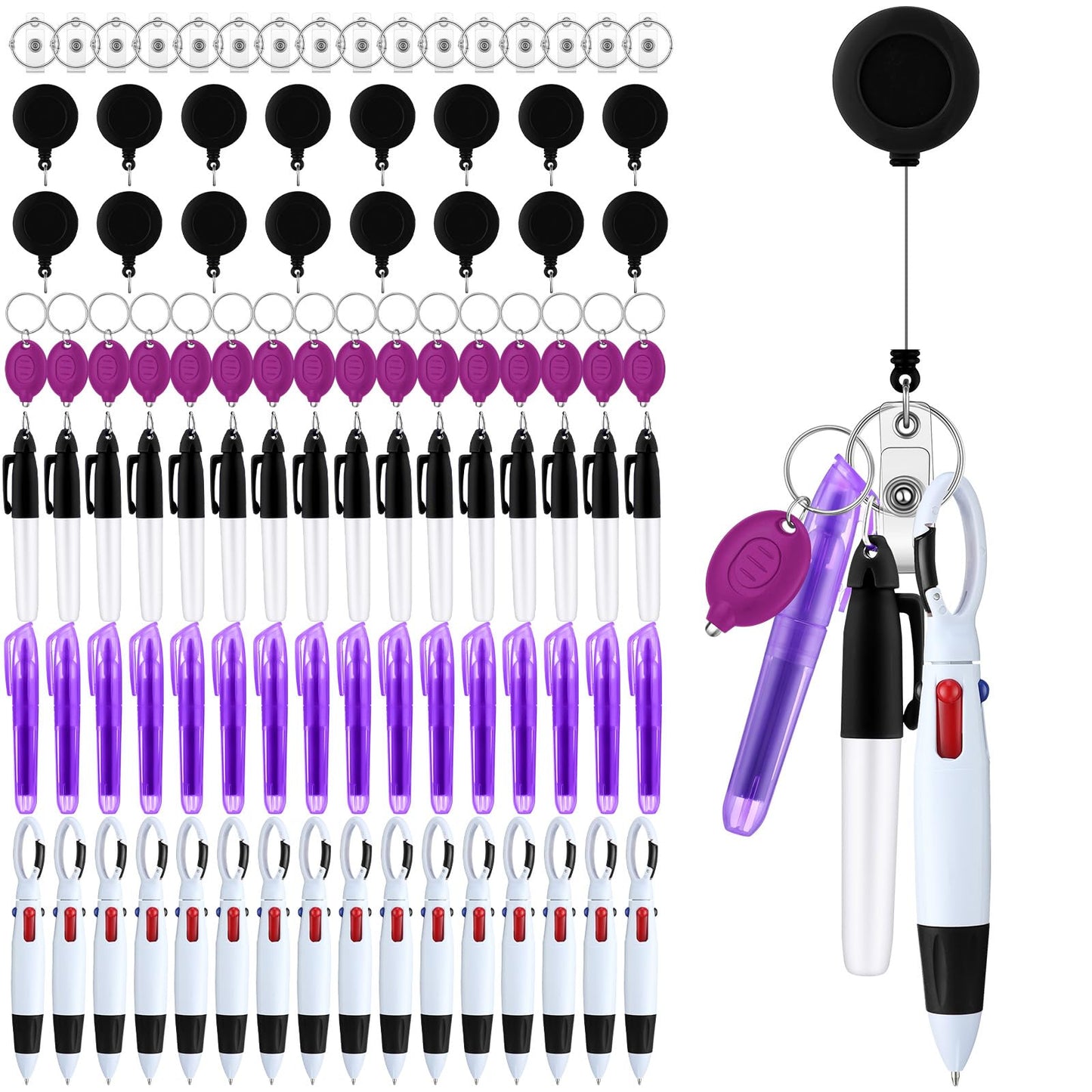 Handepo 80 Pcs Nurse Pen Gift Set Mini Pens for Badge Reel