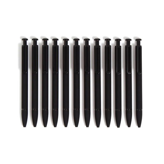 U Brands Monterey Ballpoint Pens, 12 Pack, Retractable, Midnight Black