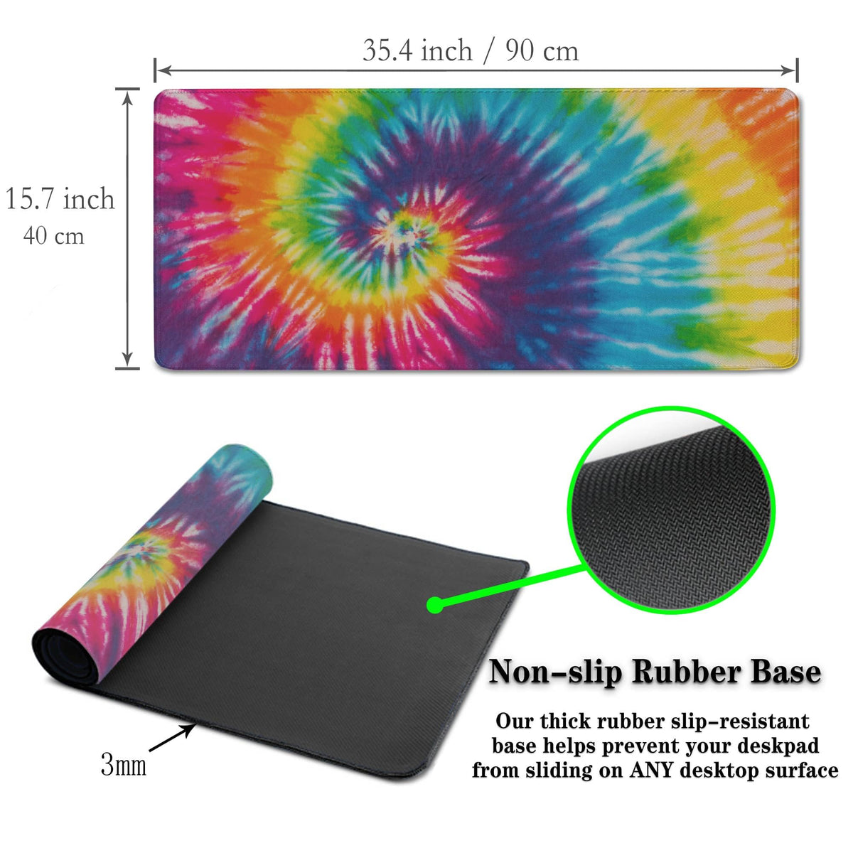 Samgula Gaming Mouse Pad Yellow Big Desk Mat Large Mousepads Desktop Mat Table Extender Non-Slip