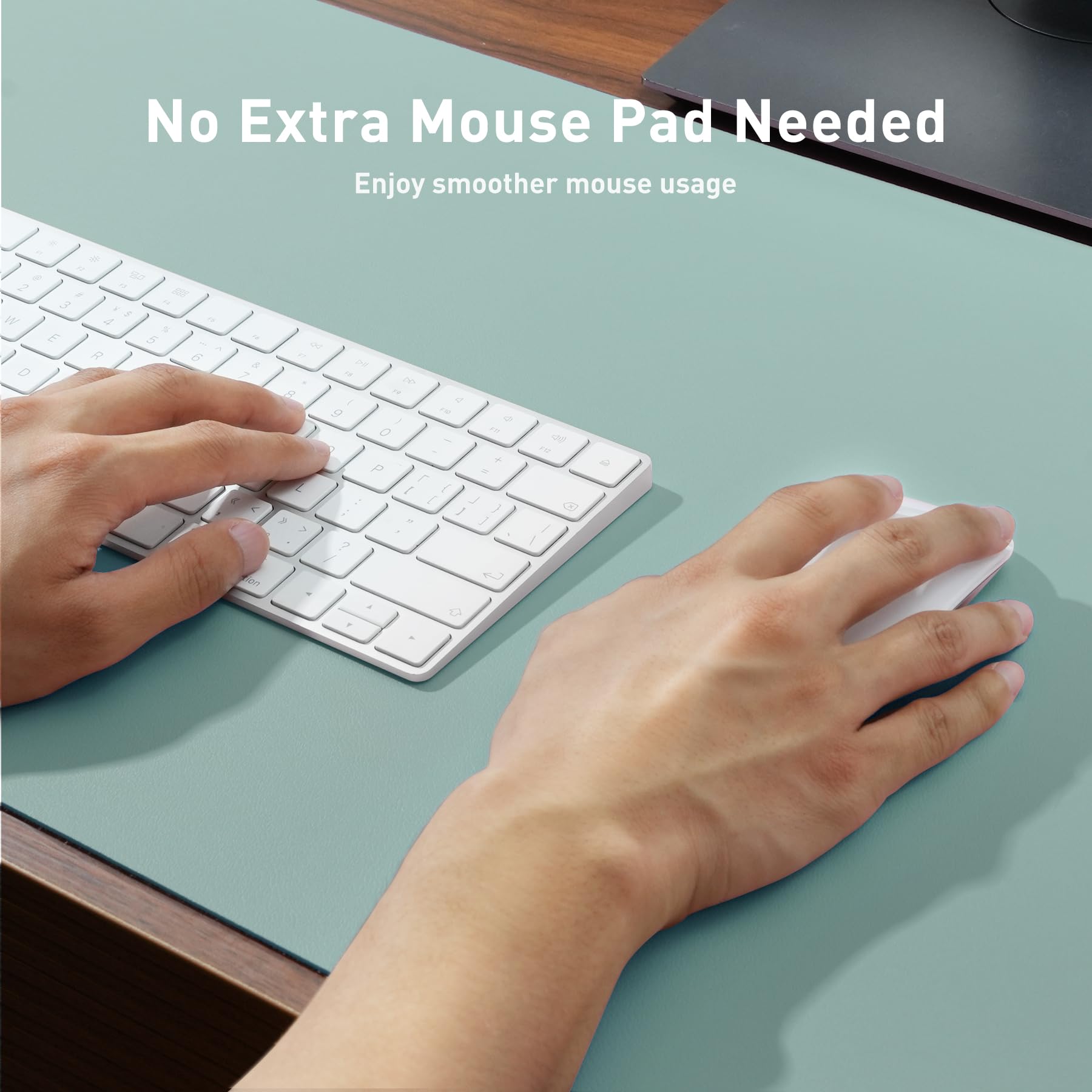 Aothia Leather Desk Pad Protector, Mouse Pad, Office Desk Mat, Non-Slip PU Leather Desk Blotter