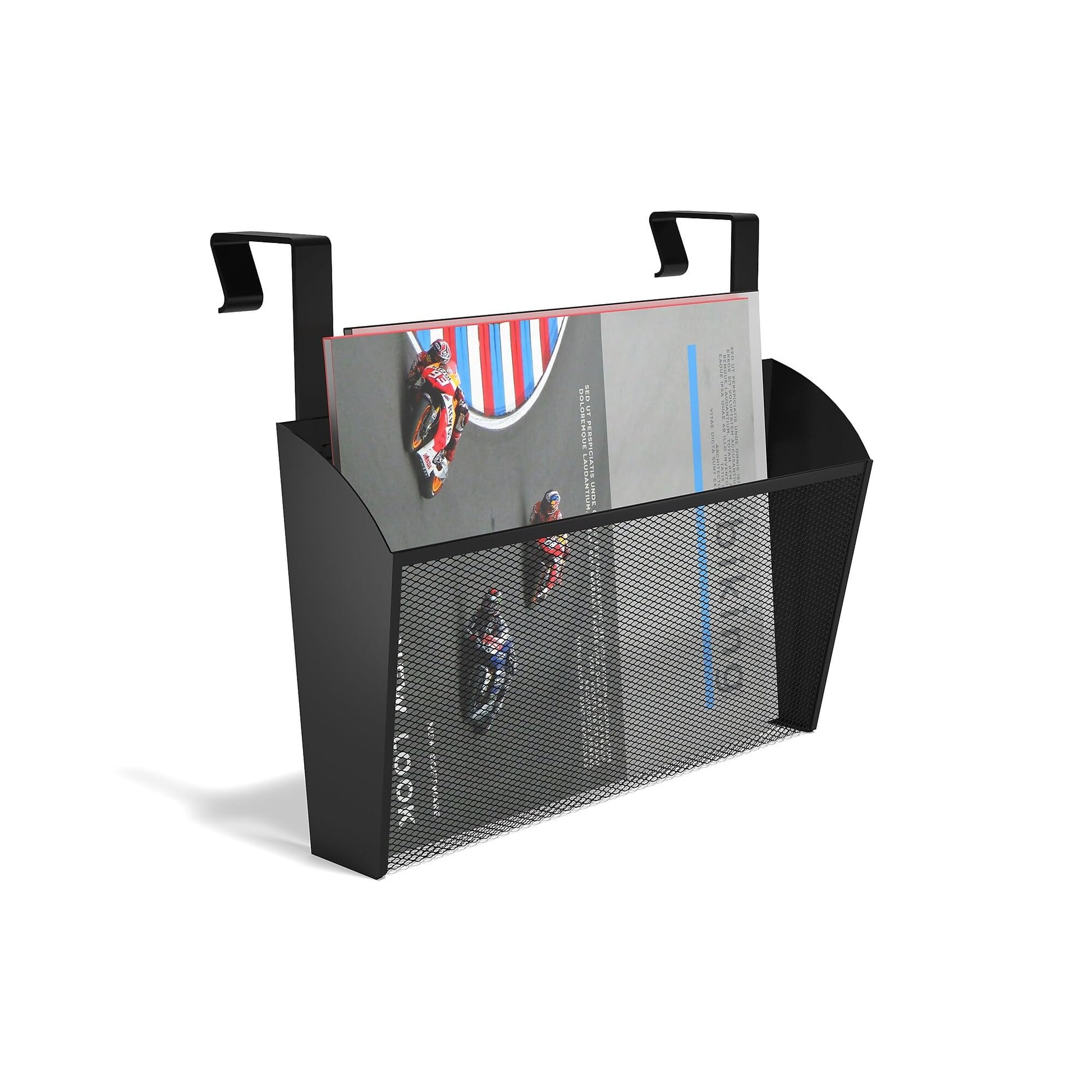 TRU RED Mesh Letter Wall File, 1-Pocket Hanging Organizer, Black, 2-Pk