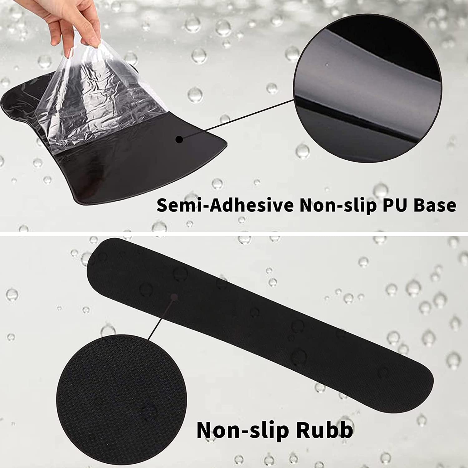 Keyboard Wrist Rest and Mouse Pad Wrist Support Set with Cute Coasters, Non-Slip PU Base Ergonomic