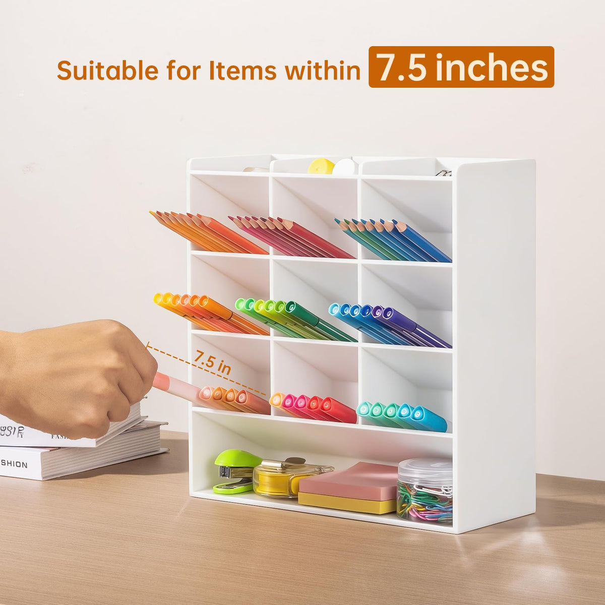 BEYGORM Acrylic Vertical Marker Organizer for 150 Markers, Desk Orgaizer