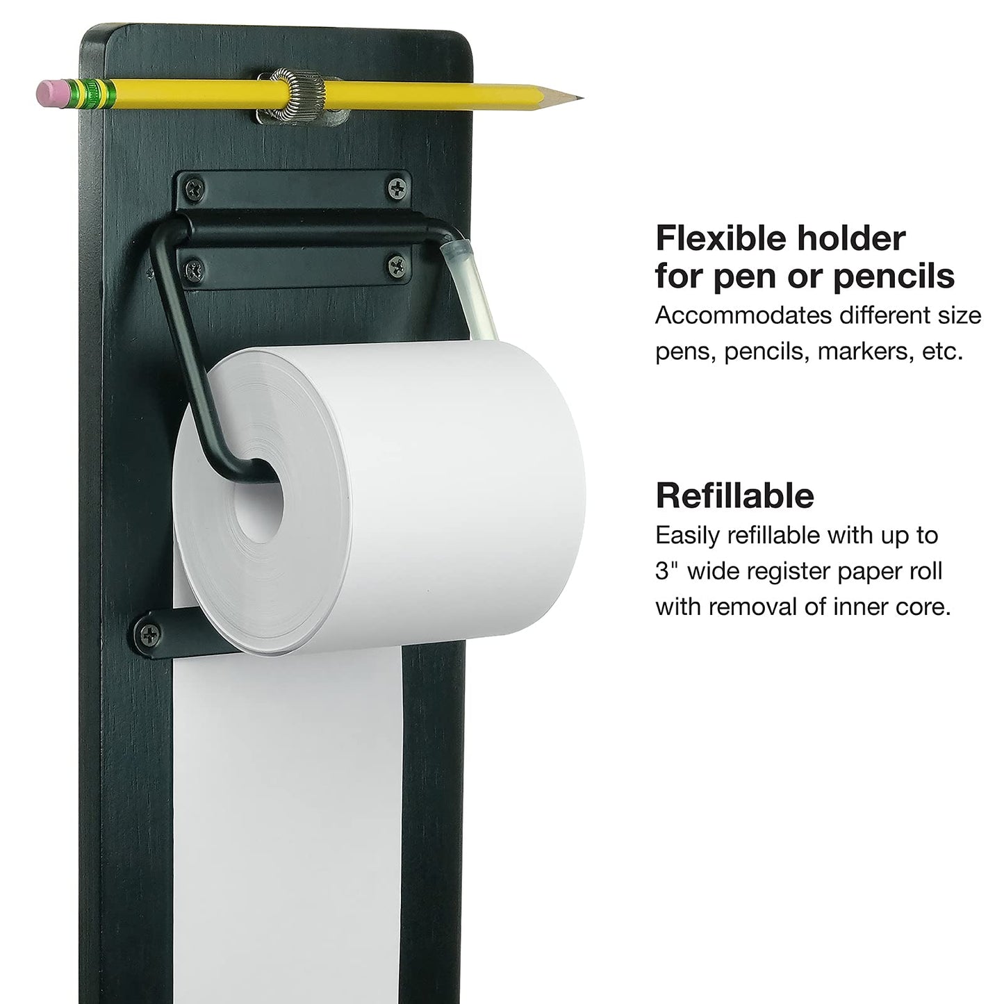 Excello Global Products Wall Mounted Note Paper Dispenser with a 160 Foot roll of Paper Included