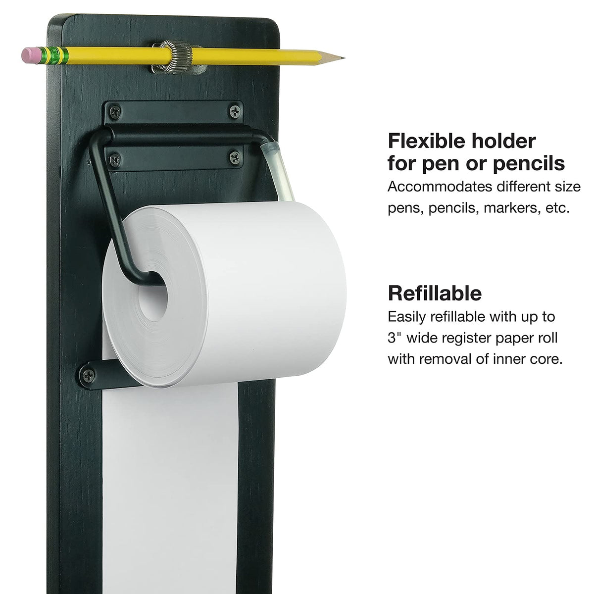 Excello Global Products Wall Mounted Note Paper Dispenser with a 160 Foot roll of Paper Included