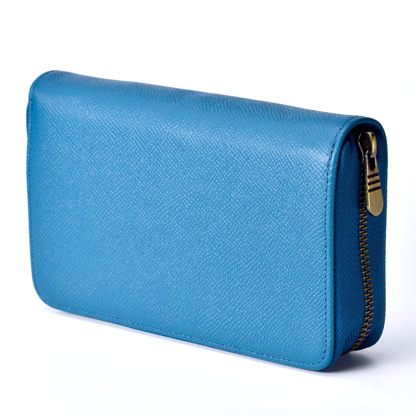 Asvine Fountain Pen Case Genuine Leather Pen Case 10 Divided Slots Blue, Rollerball Pen Holder