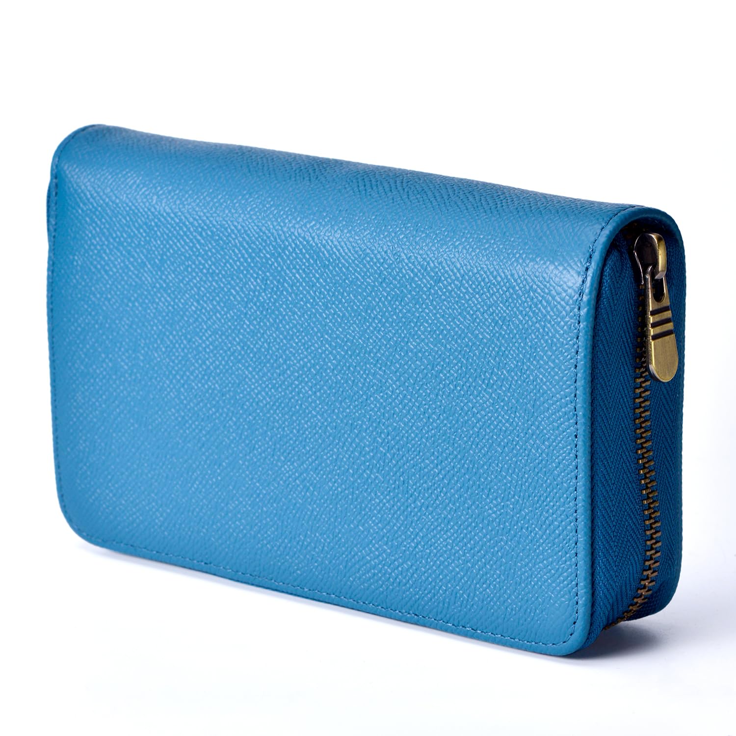Asvine Fountain Pen Case Genuine Leather Pen Case 10 Divided Slots Blue, Rollerball Pen Holder