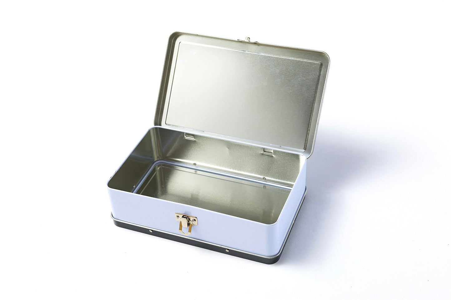 DAHO Metal Storage Box with Hinge for Office, School, Home, Makeup, Arts & Crafts and Accessories