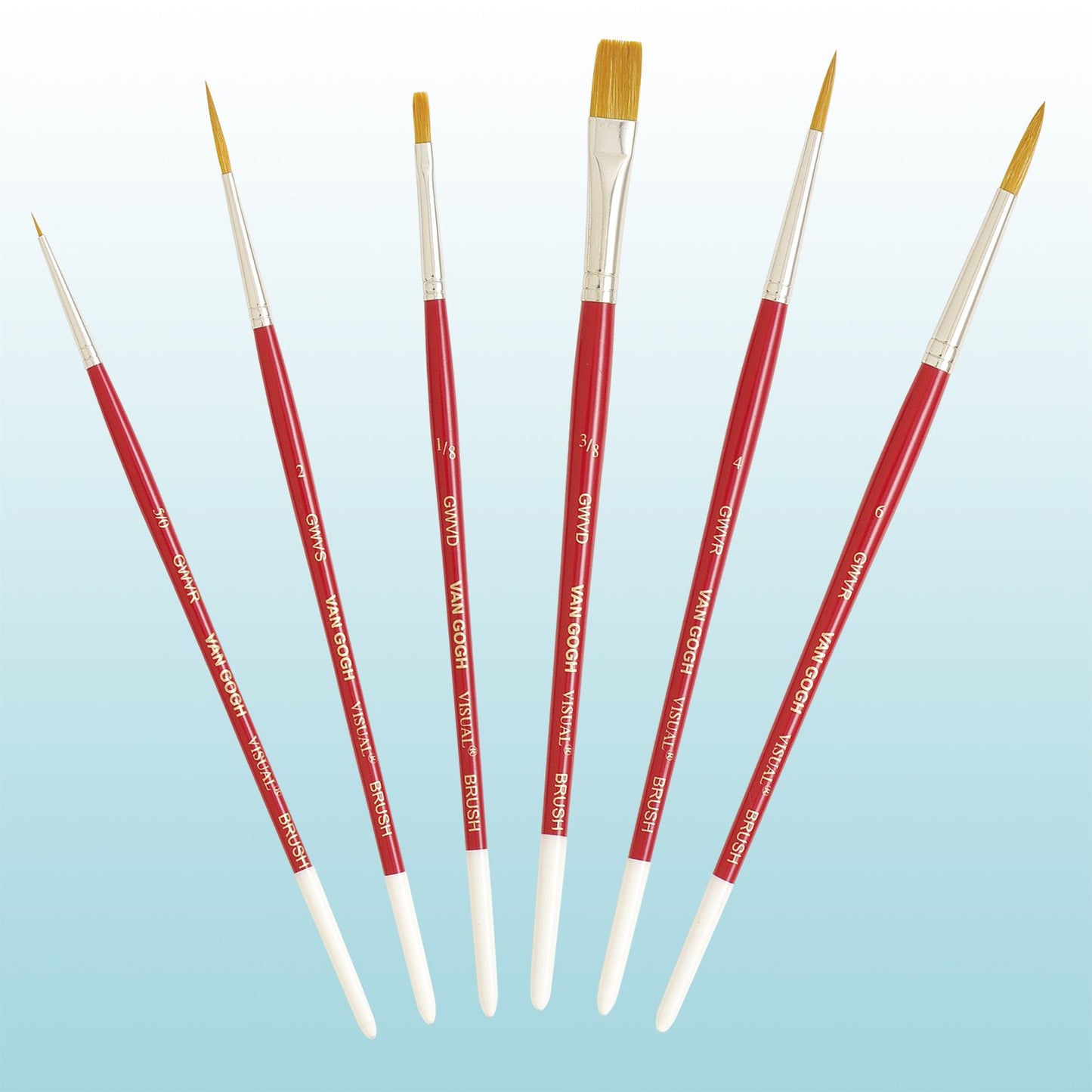 Set six-pack Van Gogh watercolor design Yohitsu visual brush