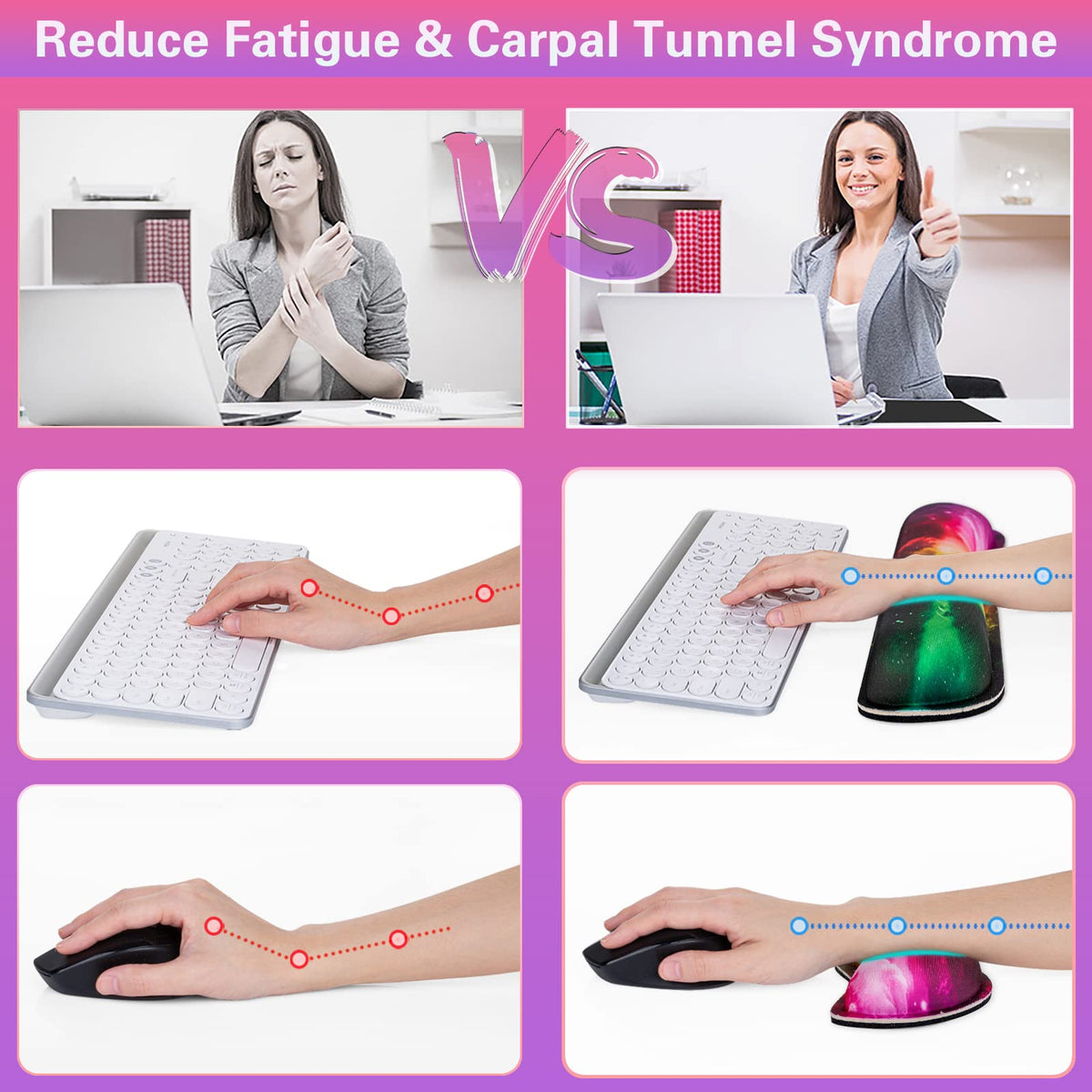 Canjoy Desk Mat with Keyboard and Mouse, Desk Pad with Wrist Rest Support