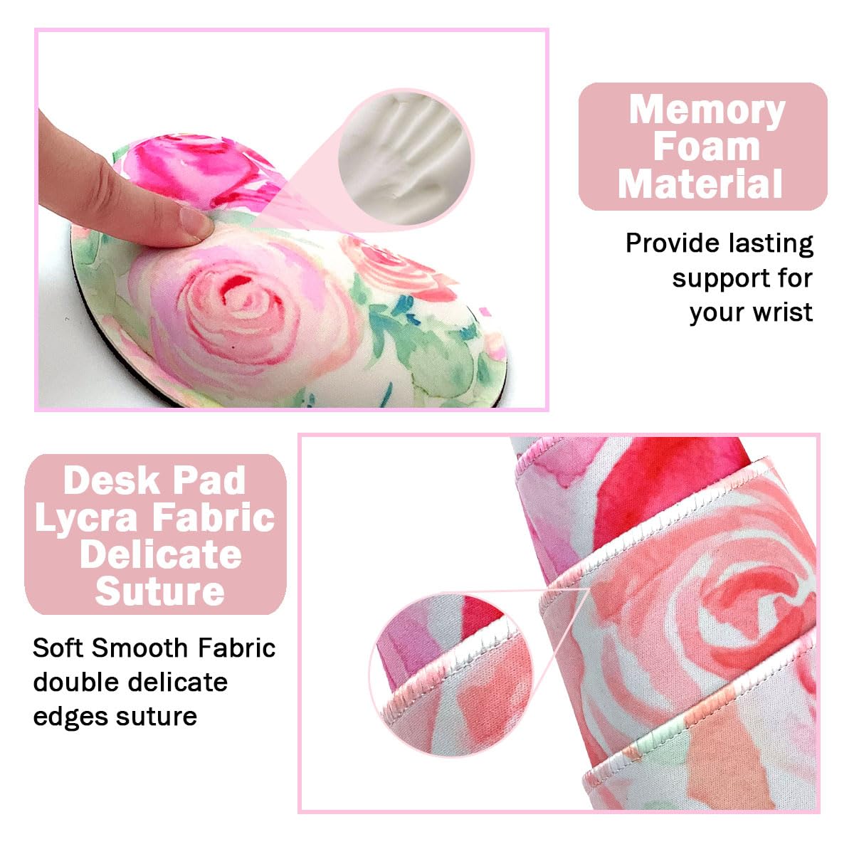 Large Mouse Pad Set, Cute Extended Mouse Pad+Keyboard Wrist Rest Support Desk Pad Memory Foam