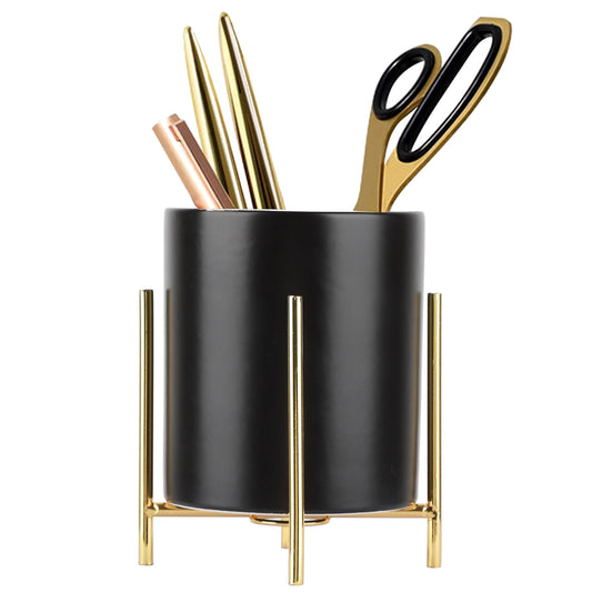 SIEBOLD Sturdy Pen Holder Simple and elegant for Desk Matte Pencil Holder Ceramic Cute Desktop