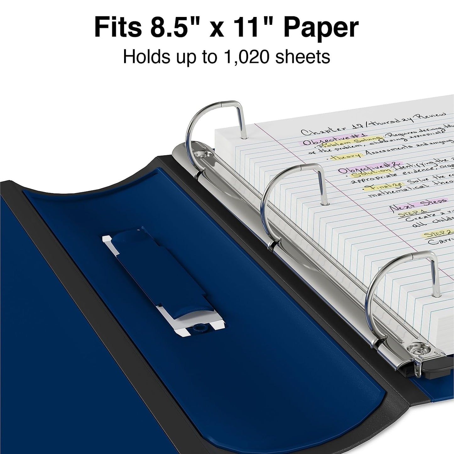 Staples 4‑Inch 3‑Ring Better Binder, High‑Capacity Durable View Binder for Office & School Storage
