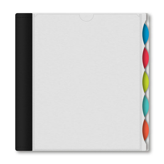 iScholar iQ+ 5-Subject Poly Cover Wirebound Notebook, College Ruled, 11 x 8.5 Inch Sheet Size, 200