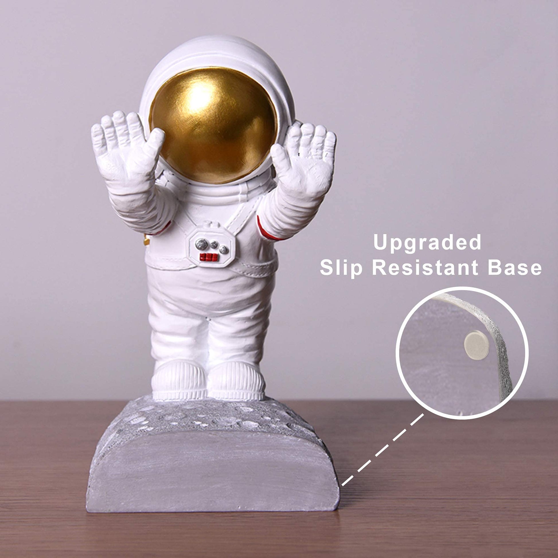 Joyvano Astronaut Bookends - Space Decor for Kids Rooms & Home Office - Heavy Duty Book Holders