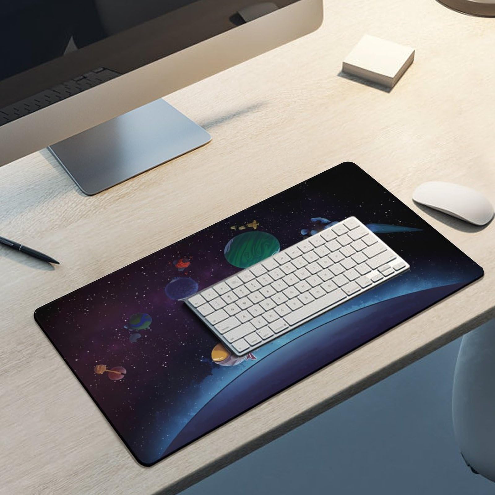 Keebik Gaming Mouse Pad, Outer Ship Wilds Mouse Pad 11.8x23.6 Inch Large Extended Computer Mouse