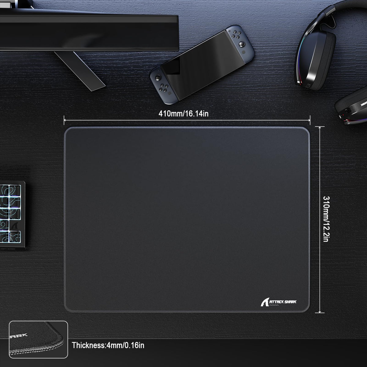 ATTACK SHARK CM02SE Gaming Mouse Pad for Esports Speed Mouse mats for Desk Waterproof Surface