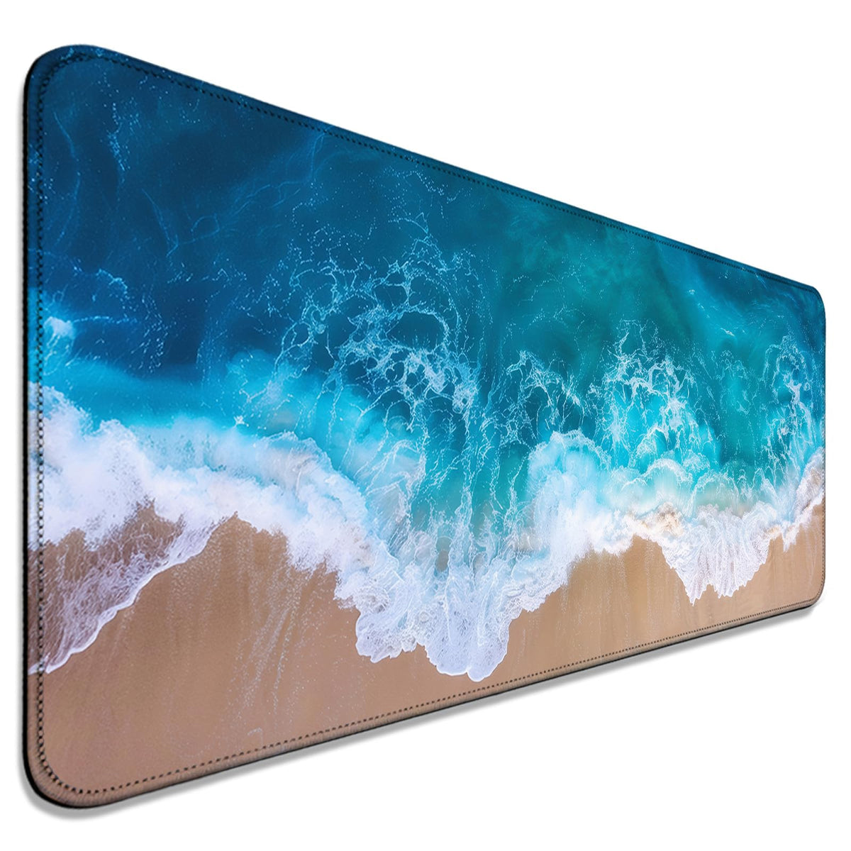 AYKDTFN Beach Large Mouse Pad, Ocean Wave Desk Mat for Game, Office & Home