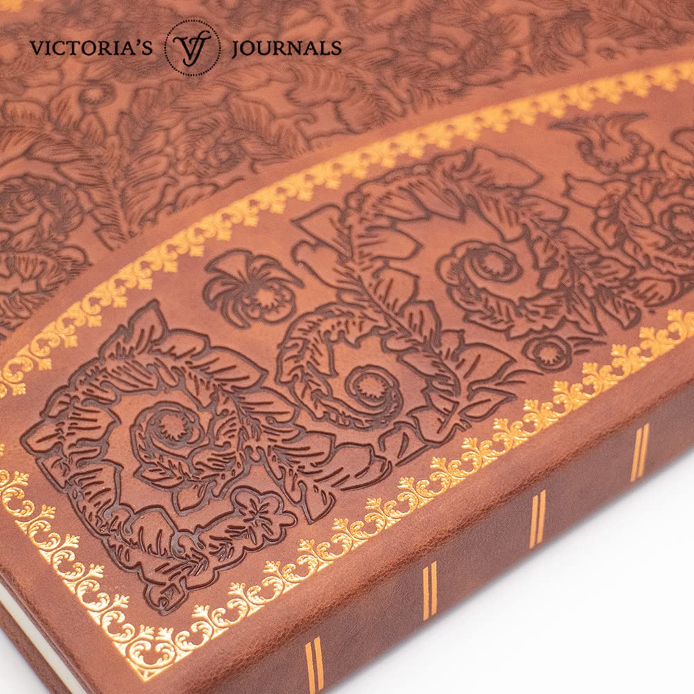 VICTORIA'S JOURNALS Vintage Journal Faux Leather Magnet Flap Hardcover