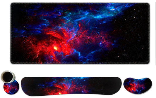 ToLuLu Extended Gaming Mouse Pad, Memory Foam Ergonomic Keyboard Mouse Wrist Rest Support Set