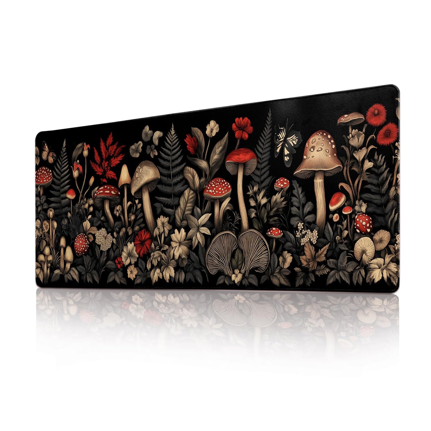 Desk Mat Mouse Pad Gaming Desk Pad XL Large Mouse Mat Office Decor Accessories (Mushroom Ferns)
