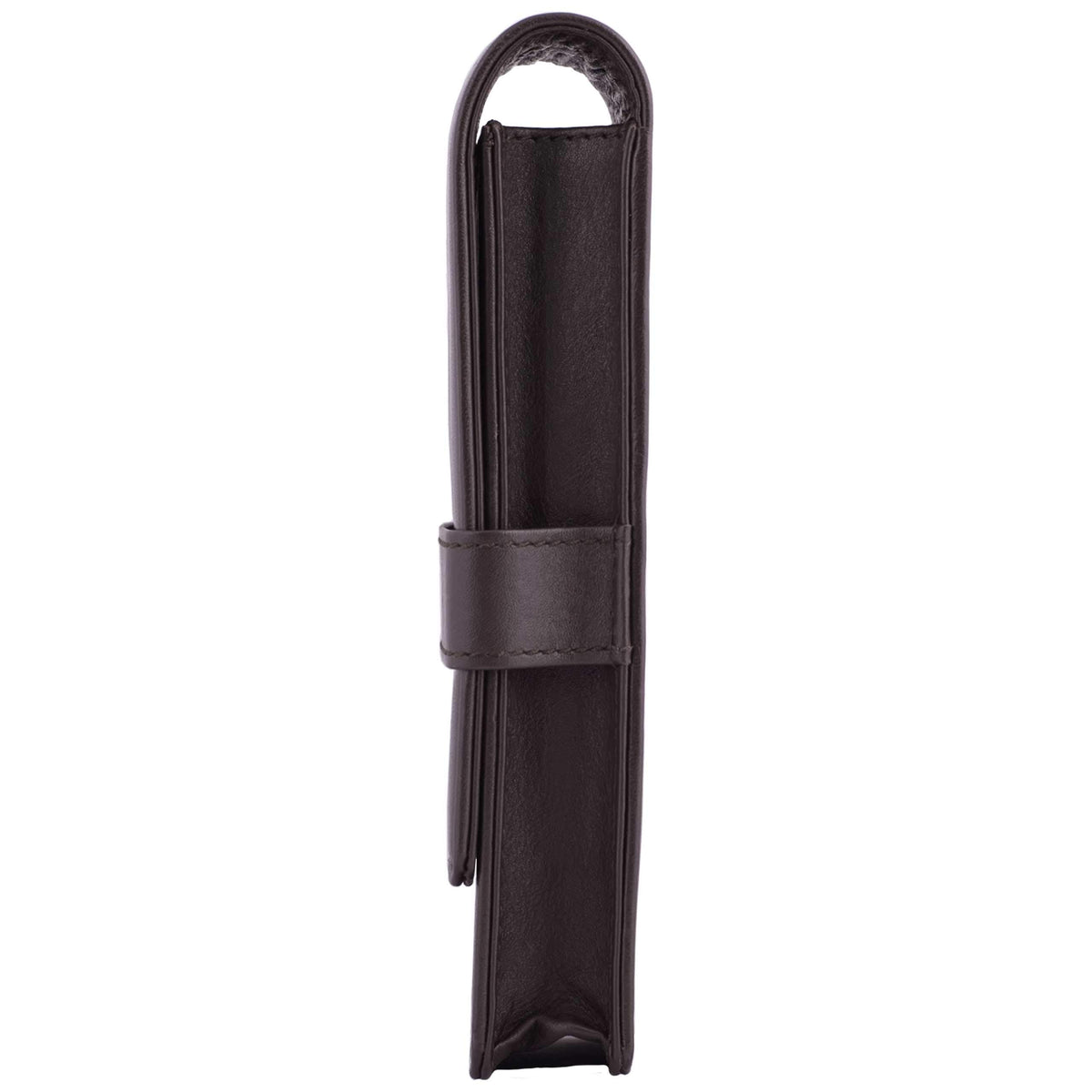 DiLoro Leather Triple Pen Case Pencil Pouch Holder for Three Fountain Ballpoint Rollerball Pens and