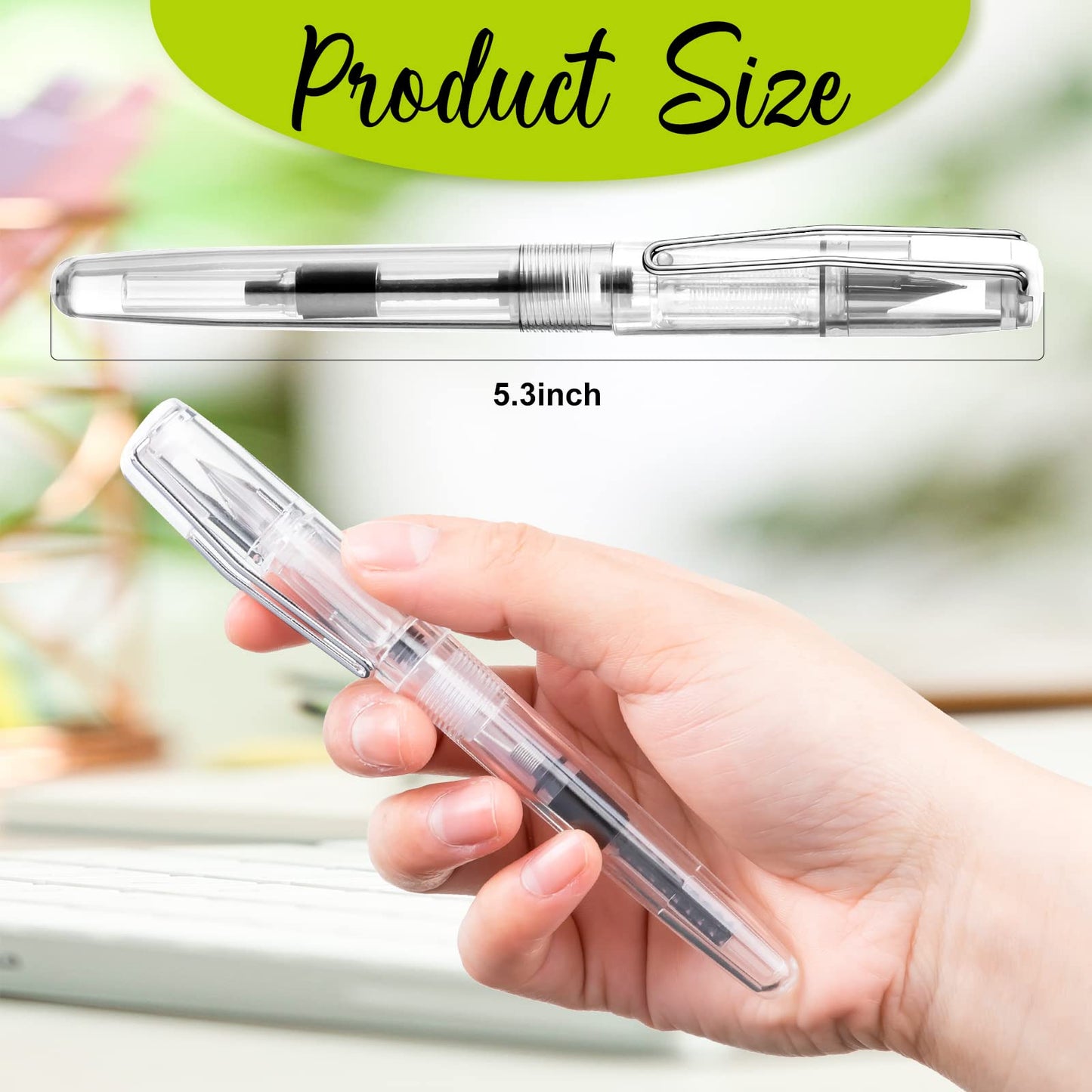 16 Pieces Fountain Pen Refillable Disposable Fountain Pens for Writing Fine Nib Signature Ink Pen