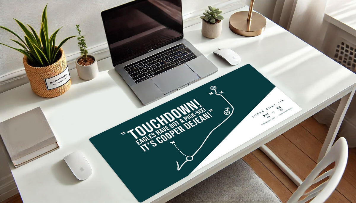 French KOKO Large Philadelphia Desk Mat for Desktop – XL Desk Pad Mat with Smooth Surface, Green