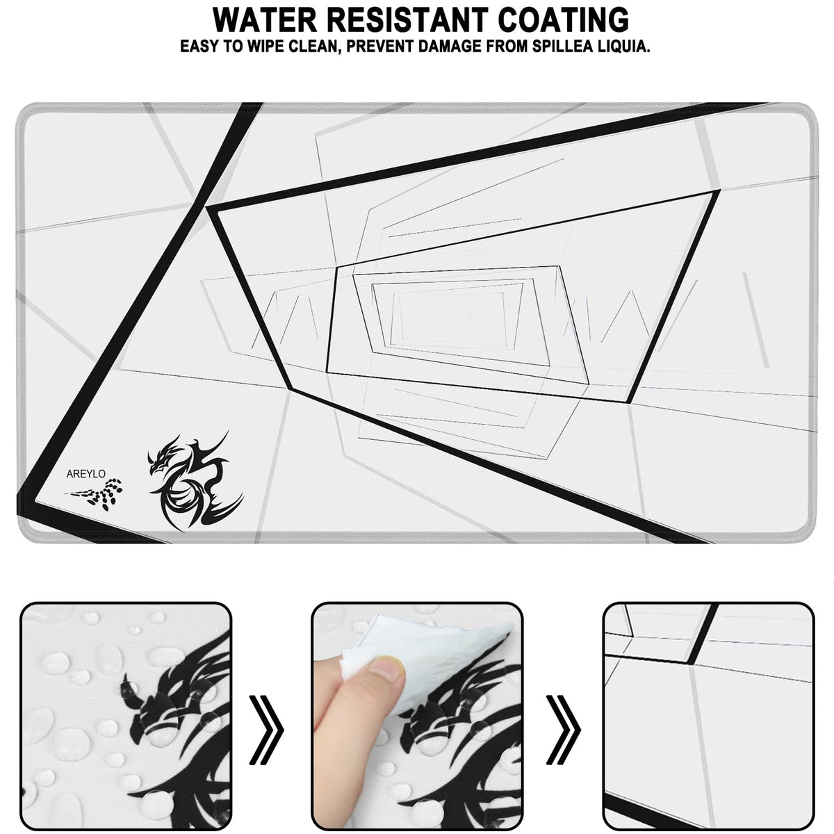 Mouse Pad Gaming, Waterproof Extra Large Mousepad with Stitched Edges, 31.5" x 15.7" Non-Slip