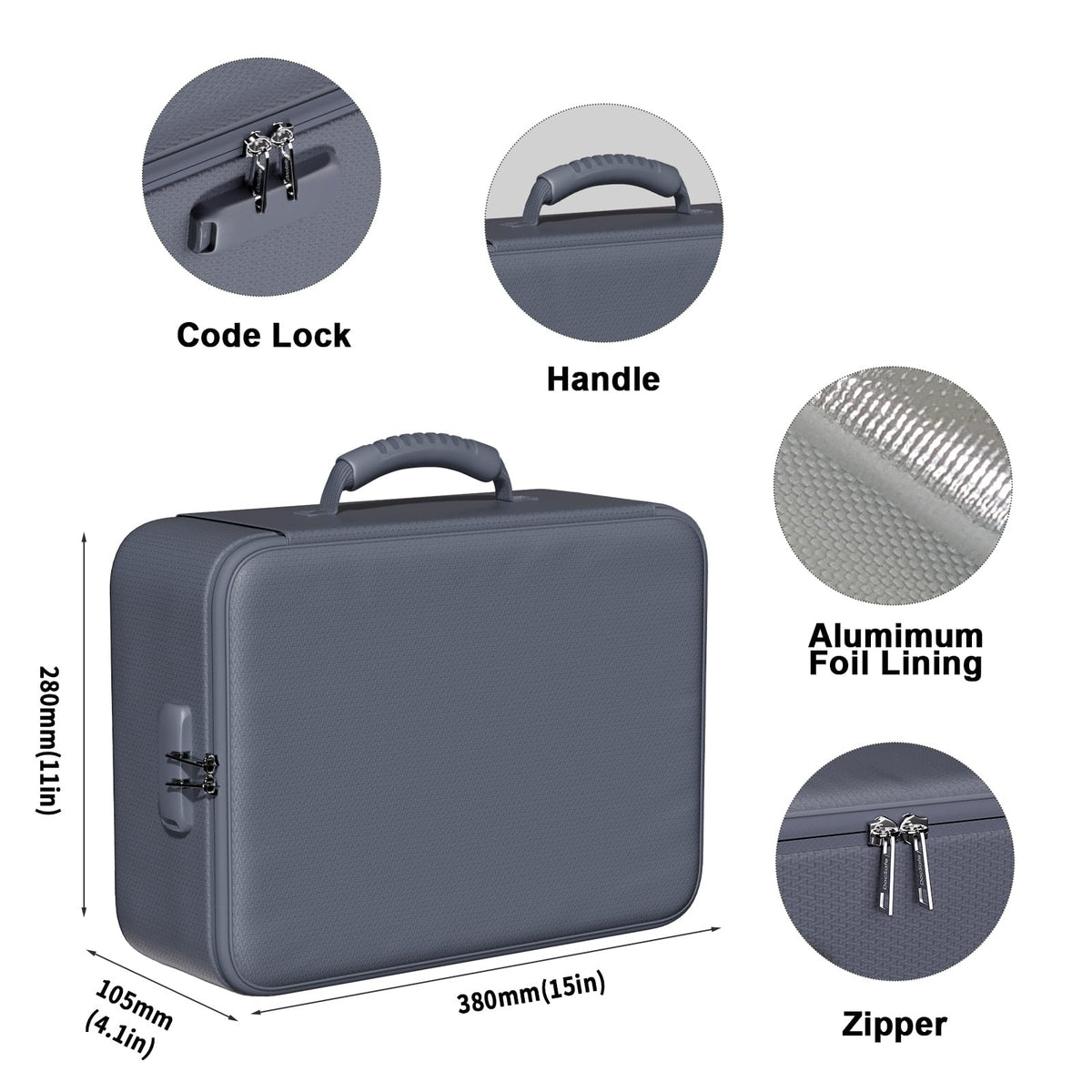 DocSafe 5200°F Fireproof Document Organizer Box with Lock, Gray (Soft)