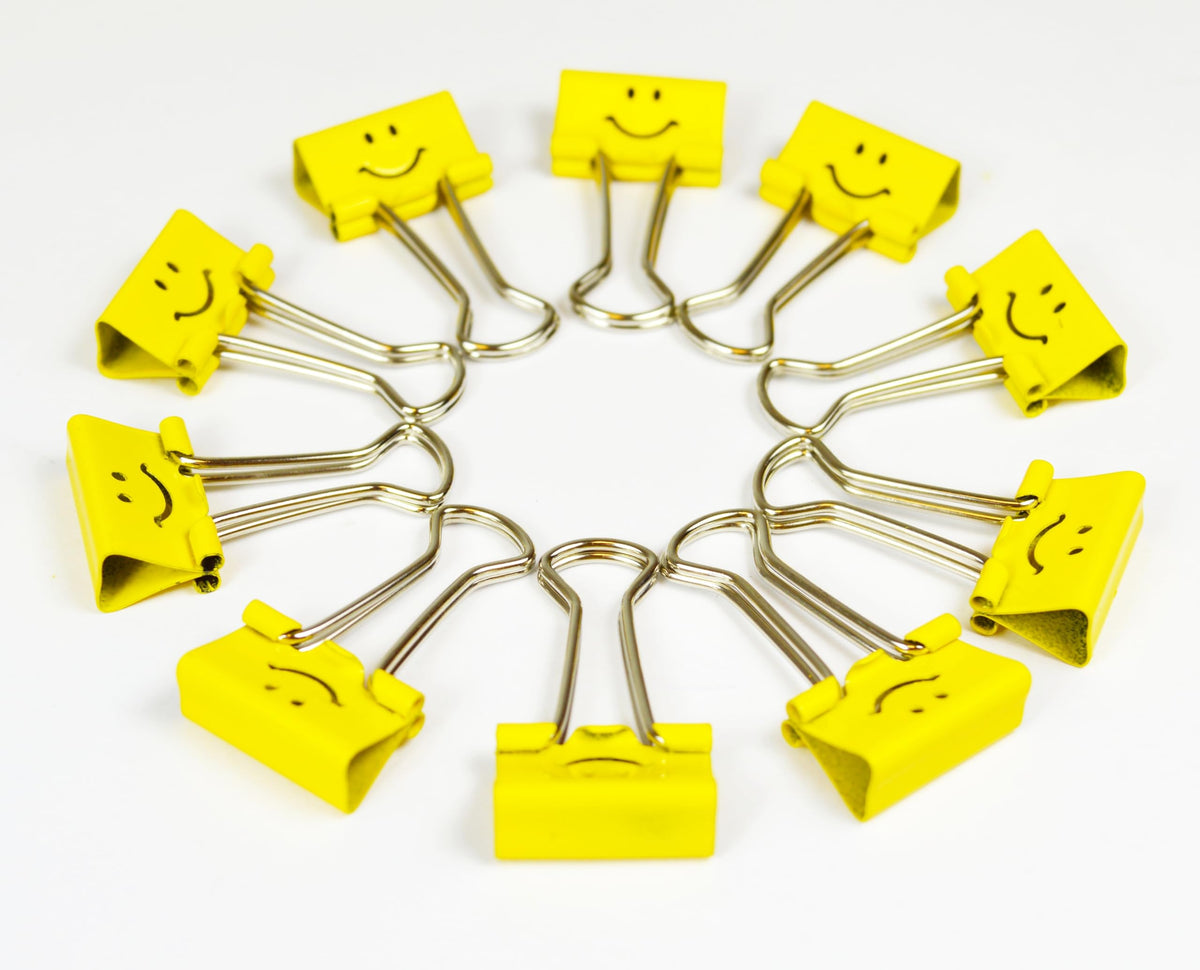 Rapesco Binder Clips, 3/4" Emoji Clips [Pack of 20]