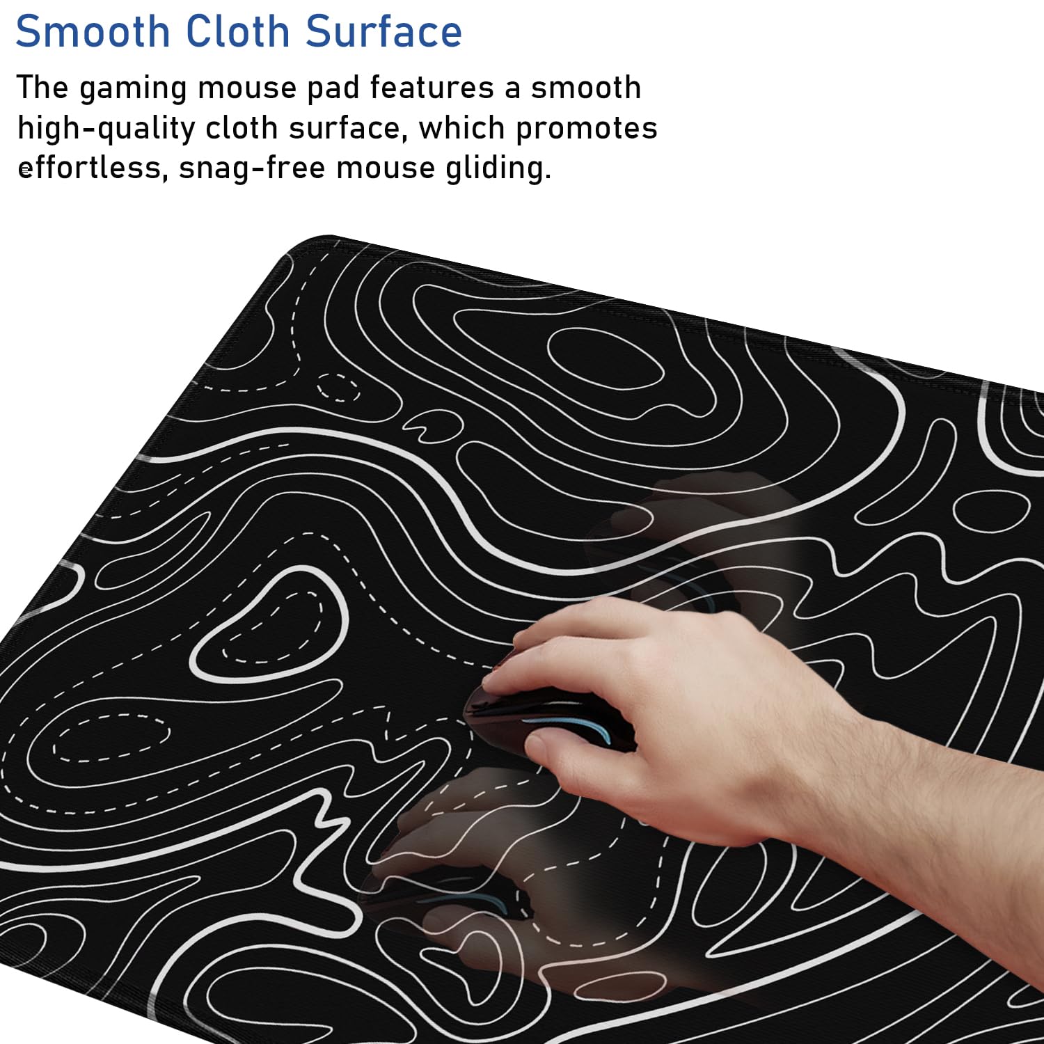 Large Gaming Mouse Pad with Stitched Edges Waterproof 31.5X15.7In